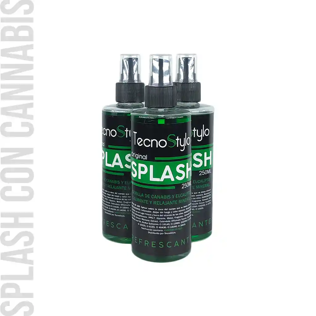 Splash Corporal Refrescante Tecnostylo Con Cannabis Y Eucalipto X 250ml