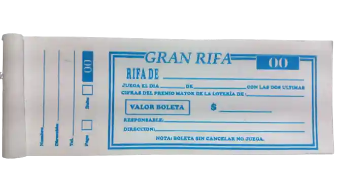Talonario De Rifa
