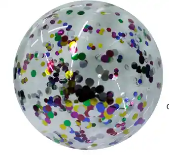 Globo R24 Transparente Con Confetis