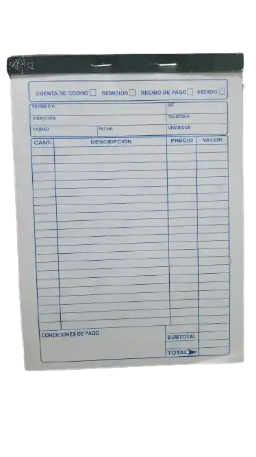 Facturero Autocopiante Grande