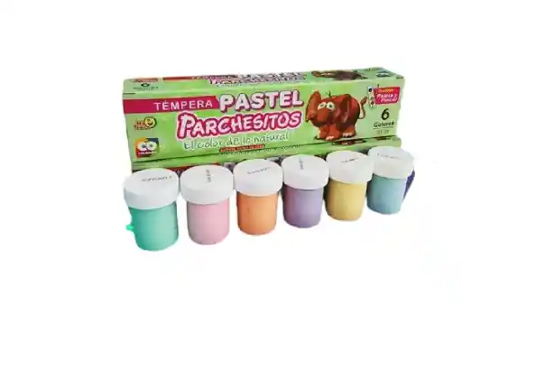 Pintura Tempera Color Pastel Payasito Caja X6