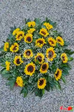 Corona Funebre De Girasoles