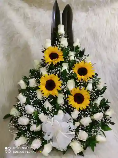 Arreglo Floral Girasol Rosas