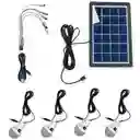 Planta Solar Recargable Con Radio Bluetooth Am/fm Bp-pl087s + Bombillos