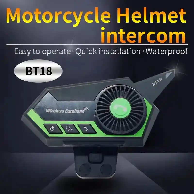 Audifonos Bluetooth Estereo Impermeables Casco De Moto Bt18