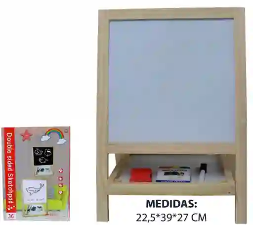 Tablero Creativo En Madera Doble Cara Mediano