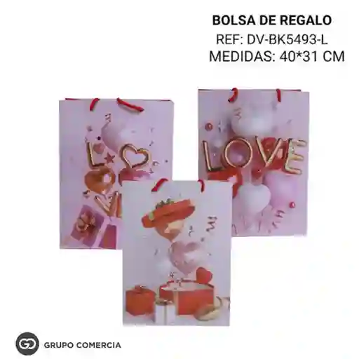 Bolsa De Regalo Premium 40*31 Cm Love