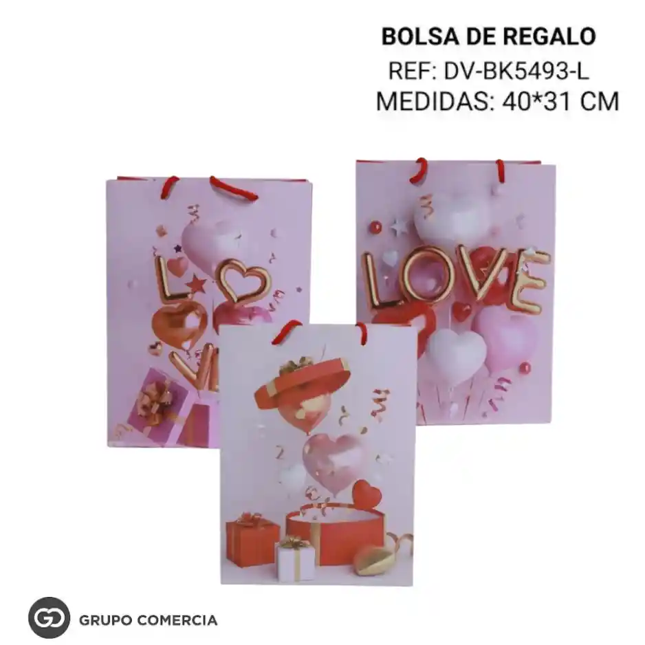 Bolsa De Regalo Premium 40*31 Cm Love