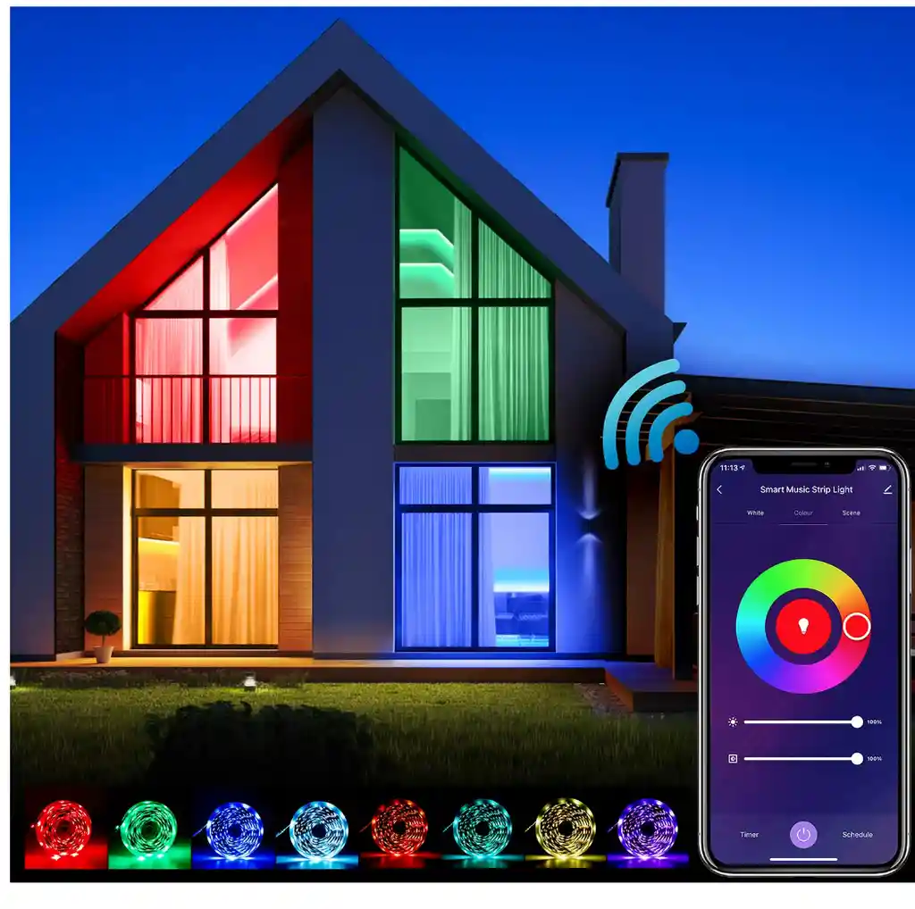 Luces Led Rgb App Tuya Control Y Bluetooth.10m. Alexa Y Google.