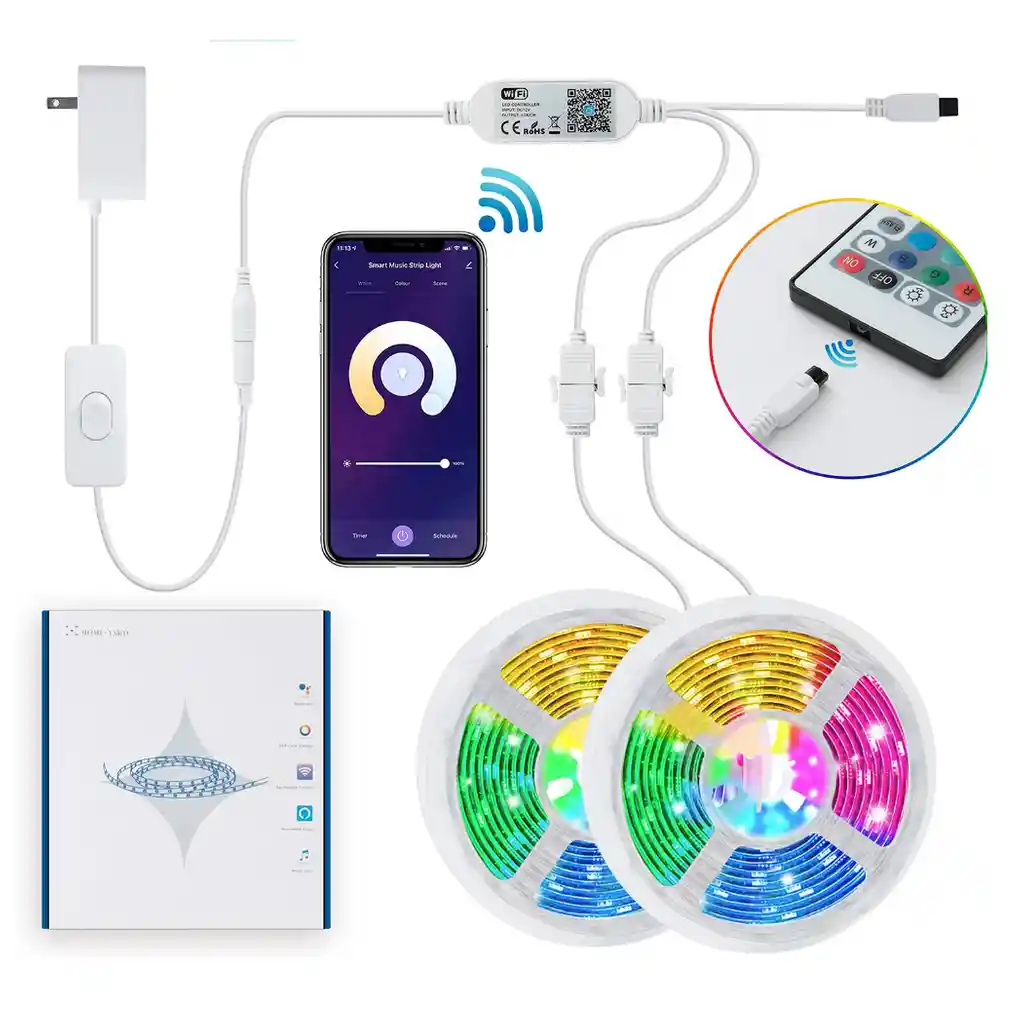 Luces Led Rgb App Tuya Control Y Bluetooth.10m. Alexa Y Google.