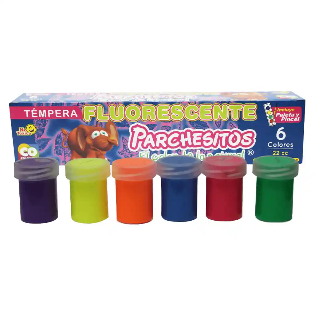 Tempera Parchesito Fluorescente X6