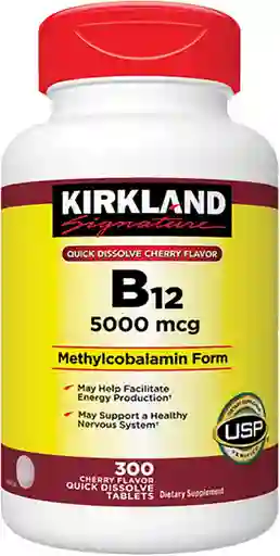 Vitamina B12 Kirkland 5000mcg 300 Tabletas