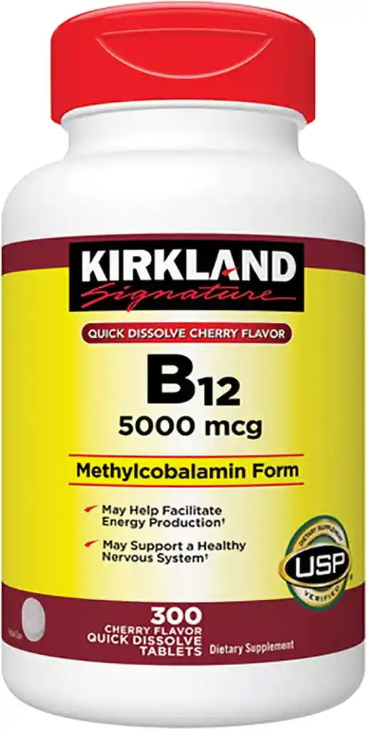 Vitamina B12 Kirkland 5000mcg 300 Tabletas