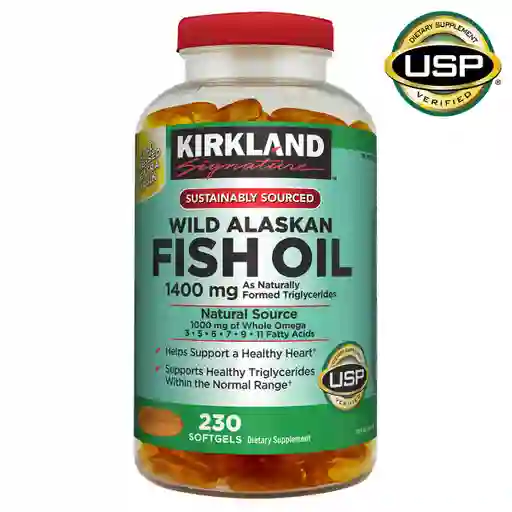 Alaska Omega 3 Fish Oil Wild Kirkland 230 Softgels