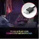 Microfono De Mesa Para Pc Usb Havit Hv-gk57 Iluminación Rgb