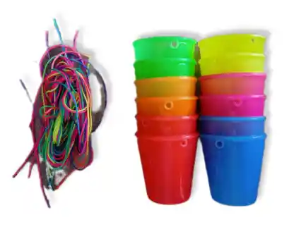 Copa Aguardientera Vaso Shots Fluorescente X6 Para Hora Loca