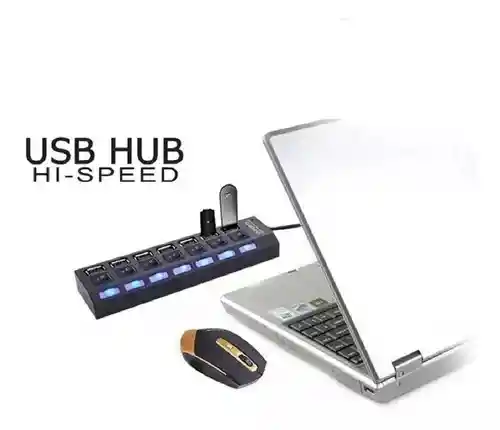 Multi Puerto 7 Puertos Hub Usb 2.0 Con Interruptor Switch