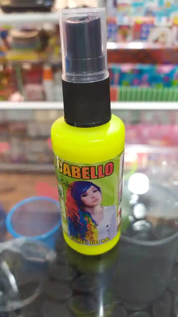 Laca Para Cabello Color Amarillo Neón De 60 Ml