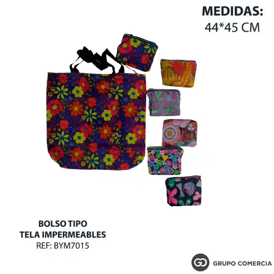 Bolso Tipo Tela Impermeable 44*45 Cm 7 Motivos