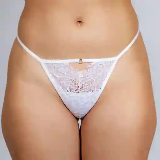 Talla M Panty Hilo Dental Blanco Tipo G-string Misterio