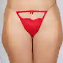 Talla L Panty Hilo Dental Rojo Tipo G-string Pasión