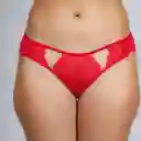 Talla S Panty De Encaje Tipo Brasilera Lujuria Roja