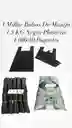 1 Millar Bolsas De Manija 1.5 Kg Negro Plasticas 1.000 10 Paquetes