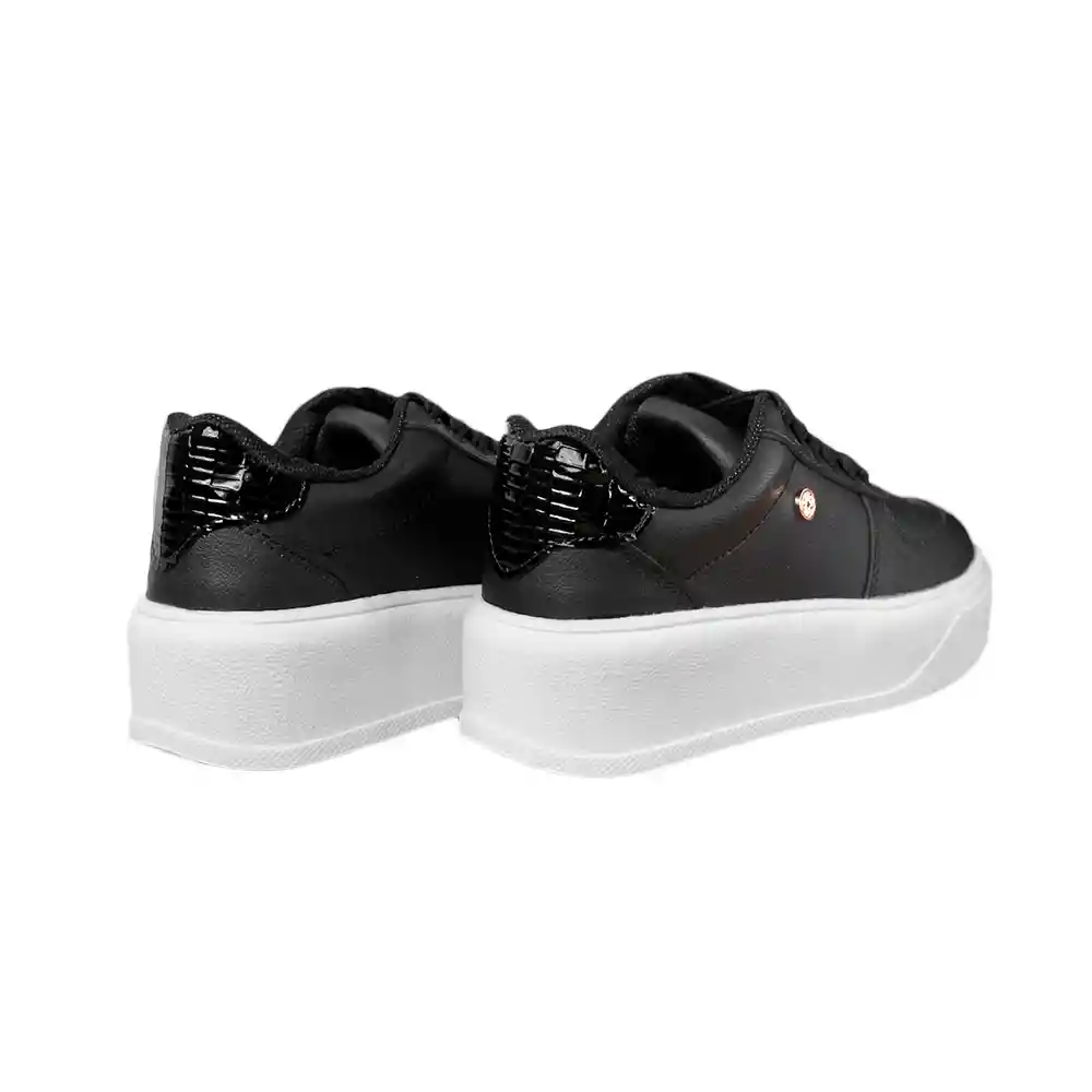 Zapato Dama Calzado Mujer Tenis Casual Karla Chacon Salome Negro