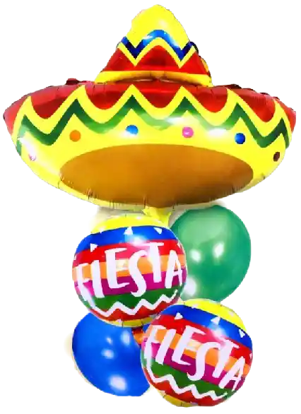 Bouquet Set Globos Mexicano Gorro 5 Piezas