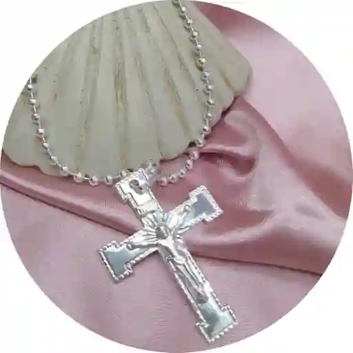 Cadena Mas Dije Cristo Con Laminilla 0r0 Plata Ley 925