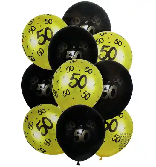 Set De Globos X10 Pcs Estampado 50