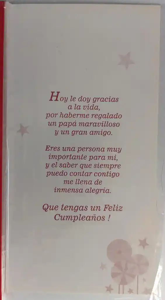 Tarjeta Regalo Mensaje Y Lluvia De Sobres Cumpleaños Papa Colmodernas D 17cmx10c