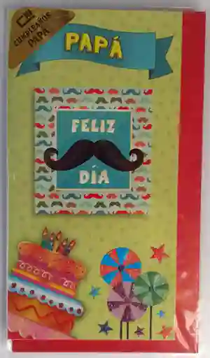 Tarjeta Regalo Mensaje Y Lluvia De Sobres Cumpleaños Feliz Dia Papa Colmodernas - 17cmx10c