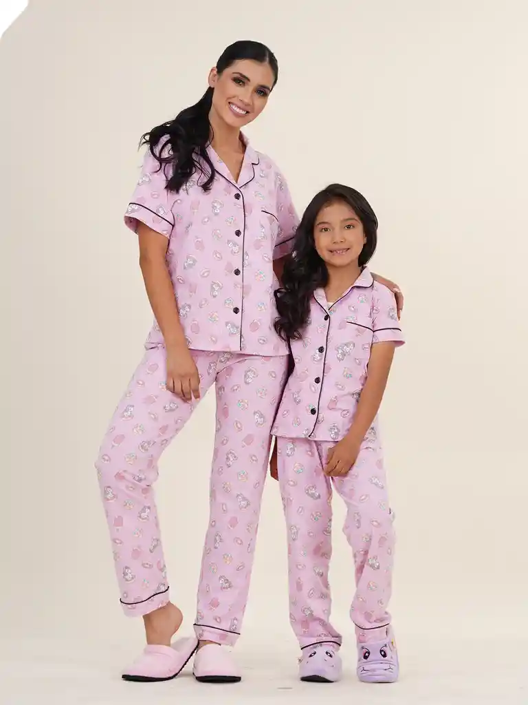 Pijama En Algodón Estampada De Unicornio 2729 L