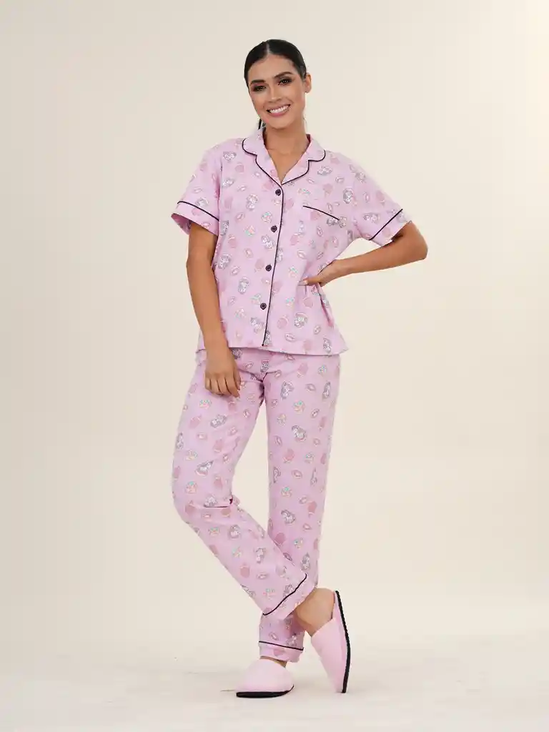 Pijama En Algodón Estampada De Unicornio 2729 L