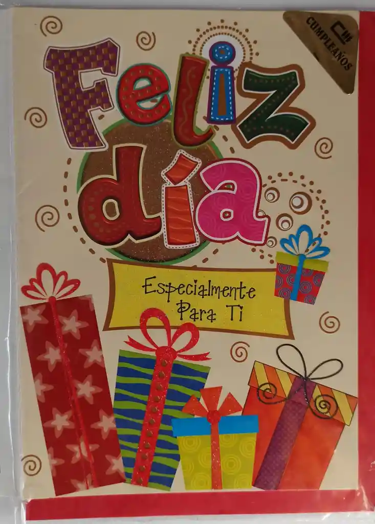 Tarjeta Regalo Mensaje Y Lluvia De Sobres Cumpleaños Hombre/mujer Colmodernas G 15cmx20