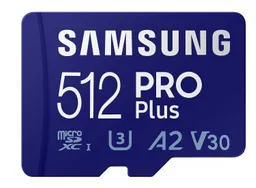 Samsung Pro Plus 512gb 4k U3 A2 V30 160mb/s + Adaptador Sd