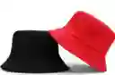 Gorro Pesquero Doble Faz Unicolor Tipo Bucket Para Adultos Rojo