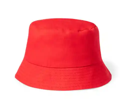 Gorro Pesquero Doble Faz Unicolor Tipo Bucket Para Adultos Rojo