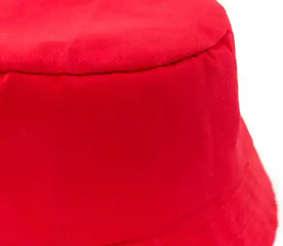 Gorro Pesquero Doble Faz Unicolor Tipo Bucket Para Adultos Rojo