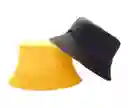 Gorro Pesquero Doble Faz Unicolor Tipo Bucket Para Adultos Amarillo