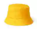 Gorro Pesquero Doble Faz Unicolor Tipo Bucket Para Adultos Amarillo