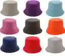 Gorro Pesquero Doble Faz Unicolor Tipo Bucket Para Adultos Celeste