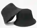 Gorro Pesquero Doble Faz Unicolor Tipo Bucket Para Adultos Negro