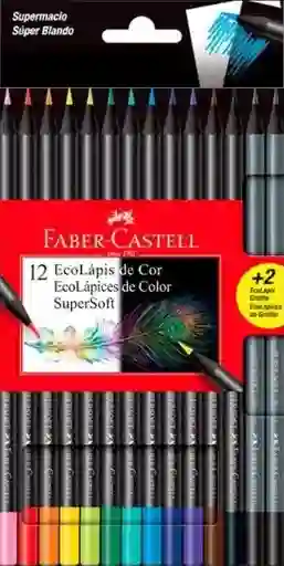Colores Supersoft Faber Castell X 12 + 2 Ecolapices
