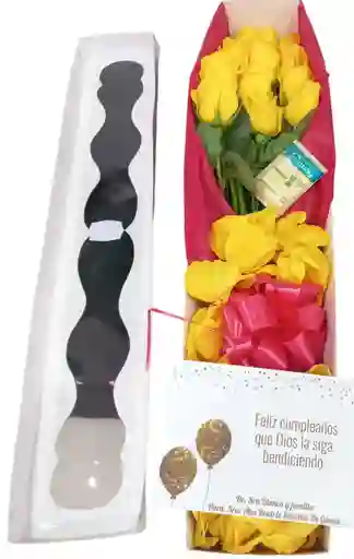 Caja De Rosas Amarillas Para Regalar