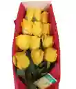 Caja De Rosas Amarillas Para Regalar