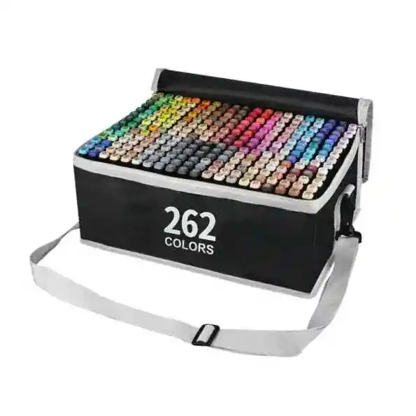 Marcadores X 262 Colores Doble Punta Dibujos Base De Alcohol