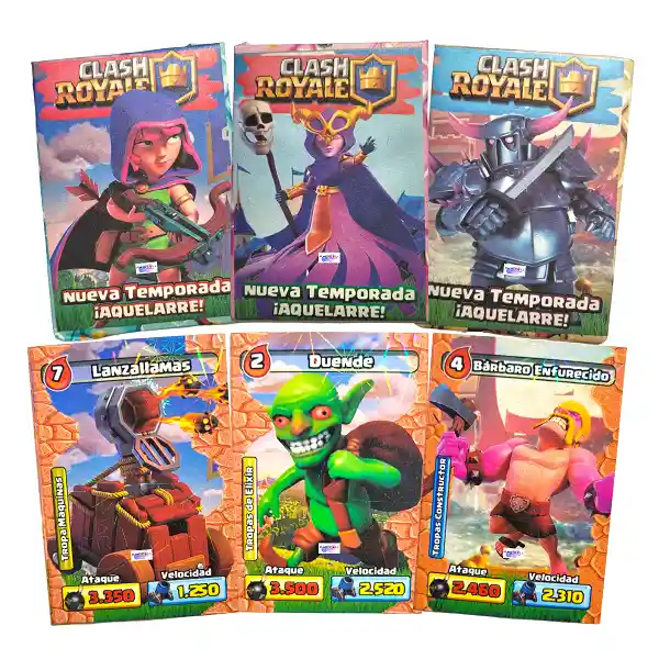 50 Sobres De Cartas Clash Royale Coleccionables Intercambiables