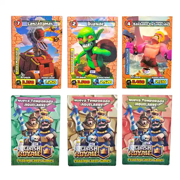 50 Sobres De Cartas Clash Royale Coleccionables Intercambiables